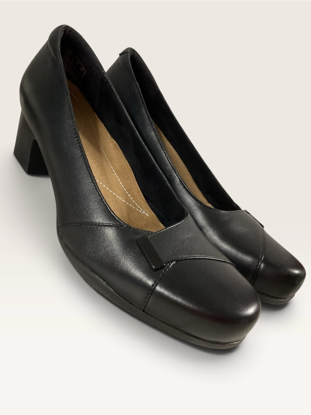 Clarks Rosalyn Belle Classic Black Leather Dress Pump Women's Size 11  #26111587